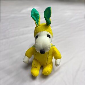 Vintage Yellow Nylon Easter Bunny Snoopy Plush